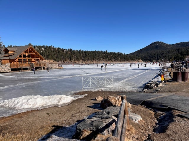 The rink at Evergreen Lake